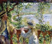 Pierre-Auguste Renoir By the Water, France oil painting artist
